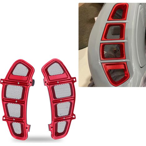 Grilles de radiateur gauche et droite pour moto Piaggio Vespa GTS250 2013-2020 (rouge) (1/5)