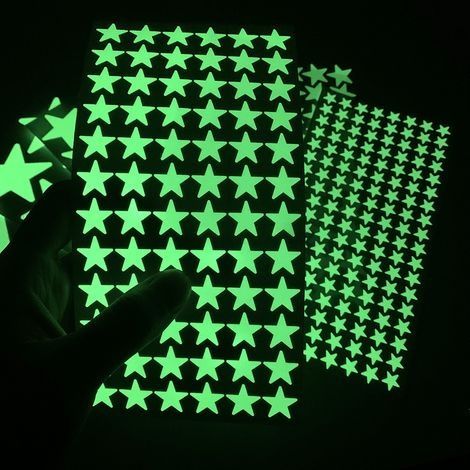 Etoiles Phosphorescentes Plafond, Etoile Fluorescente Chambre Enfant Stickers Muraux Enfants Etoile Phosphorescente Autocollant Etoile Lumineuse Stickers Phosphorescent étoiles pour Fille Garco (1/5)