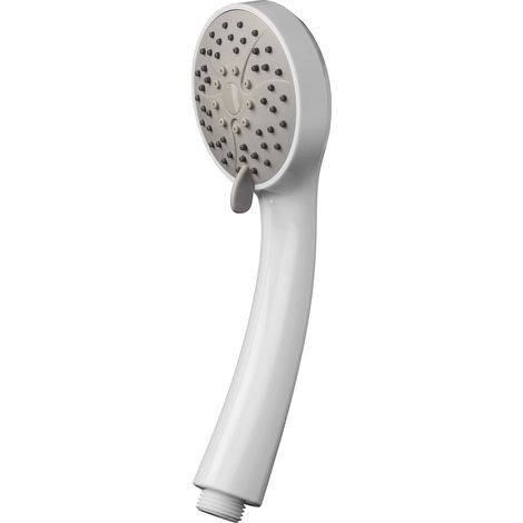 Croydex Essentials 3 Function White Shower Head with Easy Clean Nozzles (1/4)