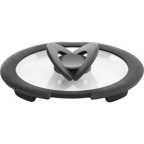 Lagostina Ingenio 010244060116 Deckel Rund Schwarz, Transparent