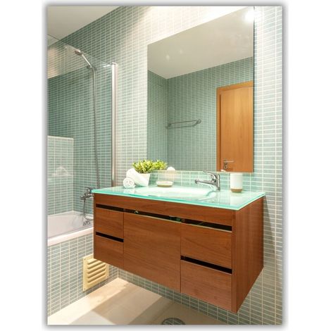Specchio classico senza cornice, argento 50x70 cm, lucido (1/5)