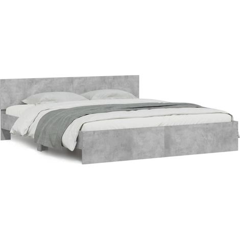 Maison Exclusive - Estructura de cama con cabecero gris hormigón (1/5)