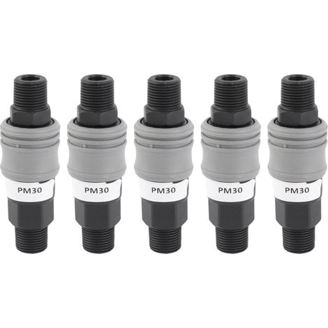 5 ensembles raccords rapides auto-bloquants en PVC type C pour flexible machines électronique SM+PM-30 (1/5)