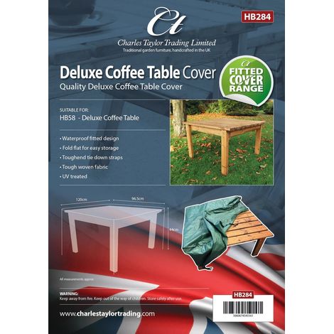 Charles Taylor Deluxe Coffee Side Table Outdoor Furniture Fitted Cover Green