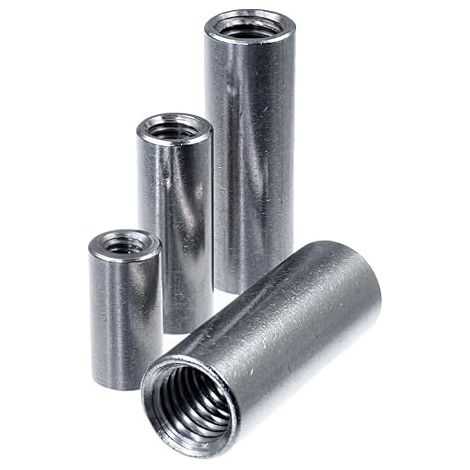 Lot de 20 manchons filetés M6 x 40 mm, en acier inoxydable V2A VA A2, version ronde, filetage intérieur continu