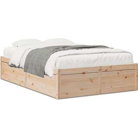 Maison Exclusive - Letto senza Materasso 135x190 cm in Legno Massello di Pino