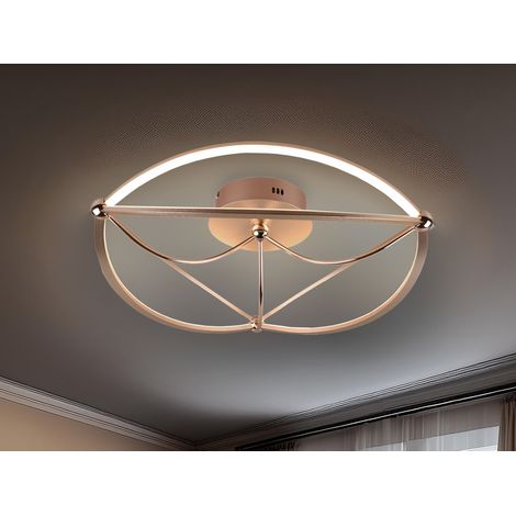 Große LED Deckenleuchte CHARIVARI Messing matt, Ø 62cm (1/5)
