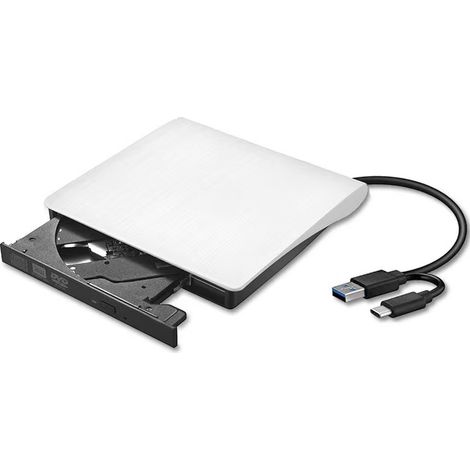 EASYCOMFORT Graveur DVD externe USB3.0 Type-C - Compatible avec tous les ordinateurs portables, lecteur optique externe universel (1/5)