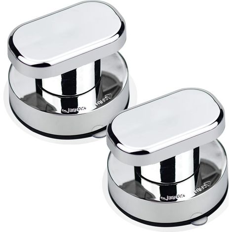 2PCS Poignée de Porte à Ventouse Poignée Ventouse Baie Vitrée Ventouse Forte Tirer Poignées pour Verre de Salle de Bain Armoire Tiroir Poignée de Porte (1/5)