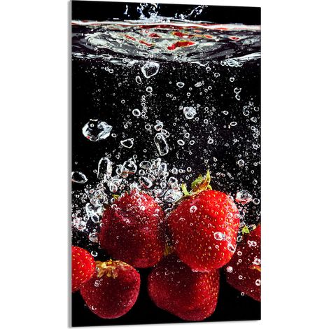 Planche à découper en verre 30x52 Fraises (1/5)