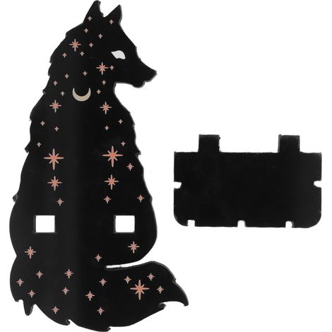 Étagère murale en PVC cristal résistant à l'usure, décoration adorable en forme de loup pour salon, accrochage mural décoratif. (1/5)