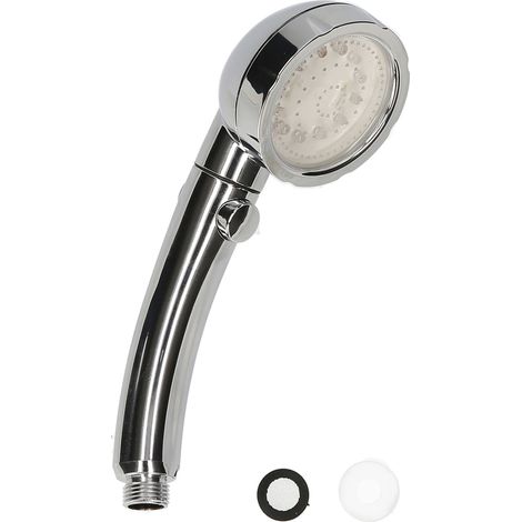 LED-Handbrause mit Ein-/Ausschalter und Pausenfunktion, 7-farbigem Blinklicht, automatischem Farbwechsel, wassersparend, hoher Druck, G1/2, als Ersatz für Badewannenbrausen