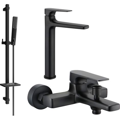 Mexen Lynx DQ72 Badezimmerset, schwarz - 745913DQ72-70 (1/4)