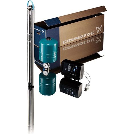 Paquete de suministro de agua a presión constante Grundfos SQE 3-65 m.Steuergeraet CU 301, 96524501