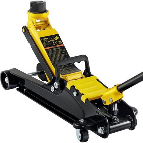 Cric hydraulique 2,5 tonnes profil bas, robuste en acier avec pompe piston unique, plage de levage 85 mm à 380 mm (1/5)