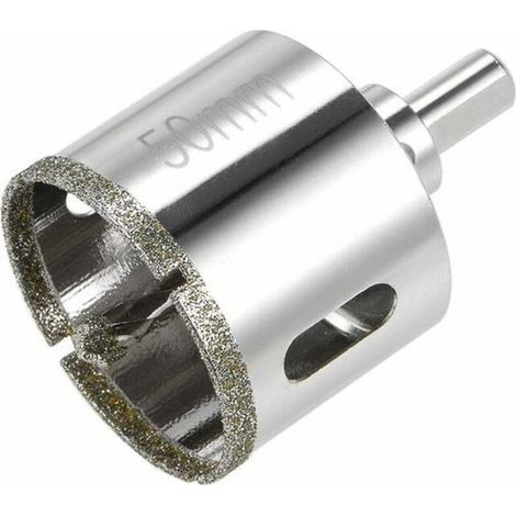 Foret diamant pour scie cloche en verre, céramique, porcelaine, carrelage 50 mm (1/5)