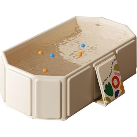 Baignoire pliable pour bébé baignoire pliable en PVC sécurisée avec 5 boules océaniques portable 70 x 75 x 25 cm avec jouets pour enfants de 0 à 8 ans (1/5)