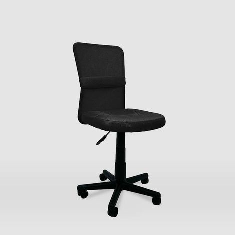 Silla de oficina Alba acabado negro. Alto: 83.5-95.5cm Ancho: 55cm Fondo: 55cm. (1/4)