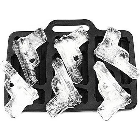 Moule à Glace en Forme de Pistolet en Silicone Souple pour Boissons