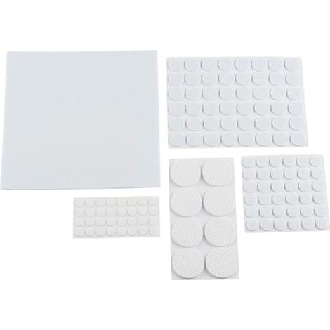 Patins de meubles Kinzo, lot de 125 / Patins en feutre auto-adhésifs / Protection de sol (1/3)