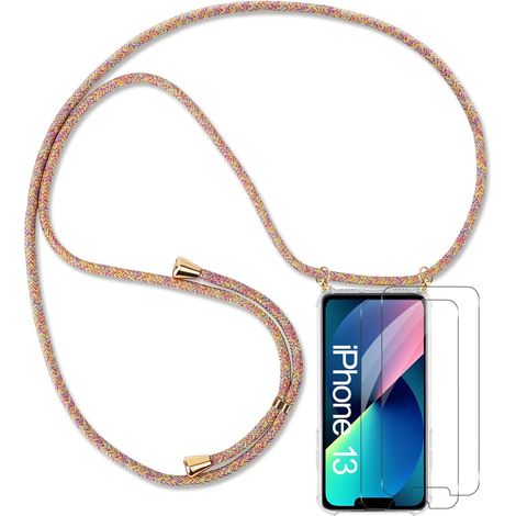 CUSTODIA IN SILICONE CON CATENA PER APPLE IPHONE 13 MULTICOLOR A2483 A2636 (1/5)