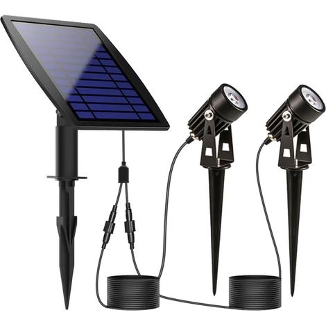 Projecteurs solaires LED muraux étanches pour jardin et cour, sécurité (1/4)