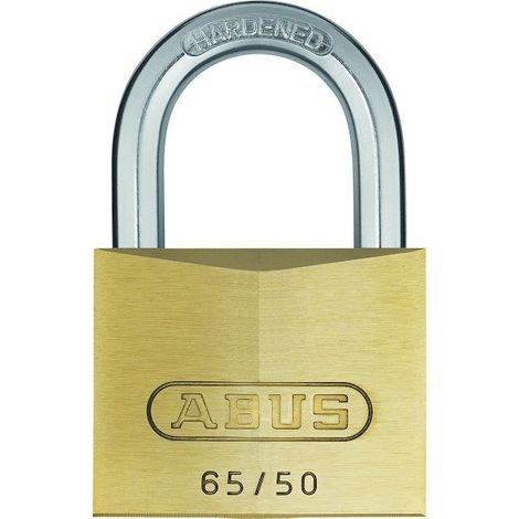 Cadenas à clé 65/35KA355 laiton massif - Largeur du coffre : 35 mm - Hauteur de l'anse : 19 mm - ABUS