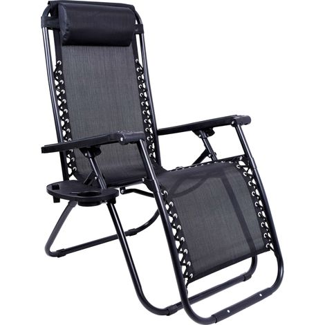 Orion Zero Gravity Gartenliege Schwarz