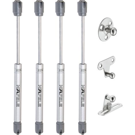 Amortisseur Gaz Hydraulique - 60 N - Longueur Étendue 268 mm - Longueur Fermée 178 mm - Pour Meuble Cuisine Armoire Porte Rabattable - Lot De 4 (1/5)