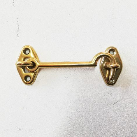 Gancio in ottone da 120mm per porte e finestre (1/2)
