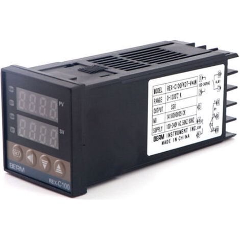 REX-C100FK07-V AN Intelligent Temperature Controller SSR Output+SSR-40 DA+M6 1M Cable 3pcs set (1/4)