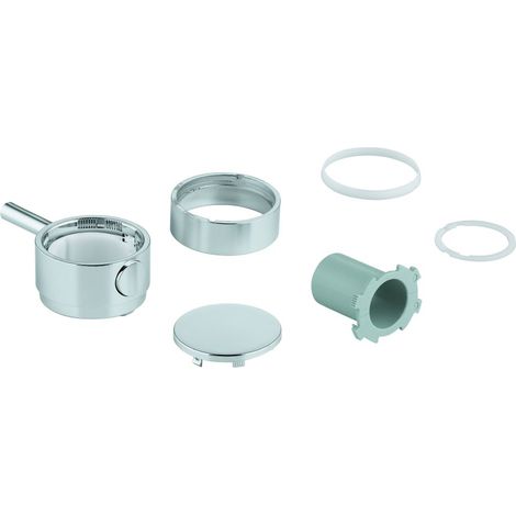 Grohe Temperaturwählgriff rund für Thermostat-Fertigmontageset, SafeStop Sicherheitssperre 38 Grad C, Satin Graphite, 49089MG0 (1/2)