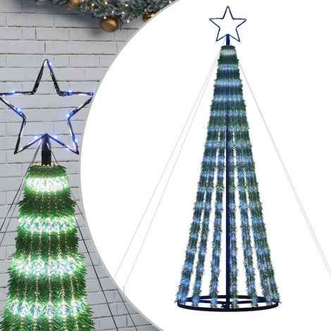 LED Christmas Tree 275 LEDs Blue 180 cm vidaXL