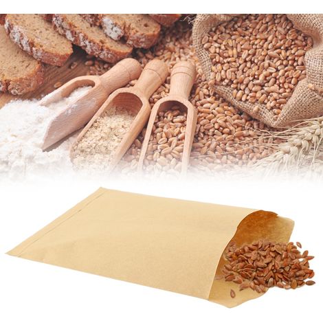 100 sachets papier kraft graines maïs blé riz rangement emballage style enveloppe 12x20 cm (1/5)