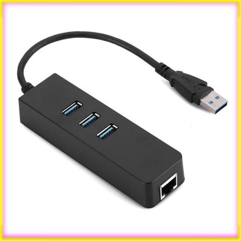 USB vers, DM-HE27 RTL8153 USB 3.0 pour le Convertisseur D'ordinateur Portable avec Hub 3 Port 3.0 à RJ45 (1/4)