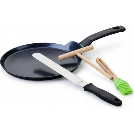 Set chandeleur crêpière 26 cm et 3 ustensiles Fackelmann Brandao (1/5)