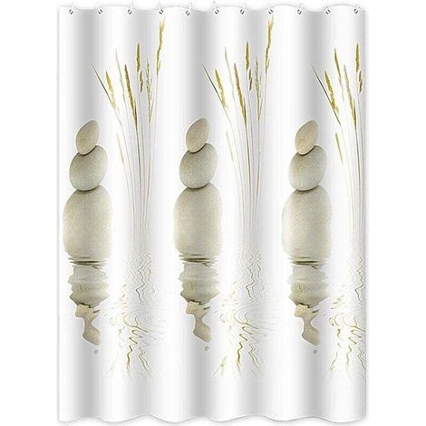 Rideau de douche, 180 x 180 cm, anti-moisissure, imperméable, lavable, en polyester, imperméable