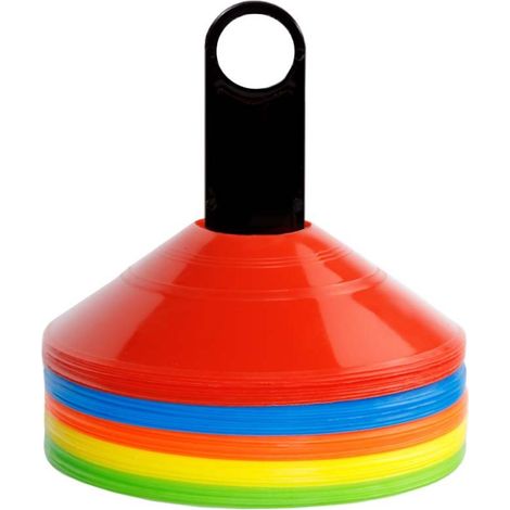 Colored training cones: red/orange/blue/yellow/green