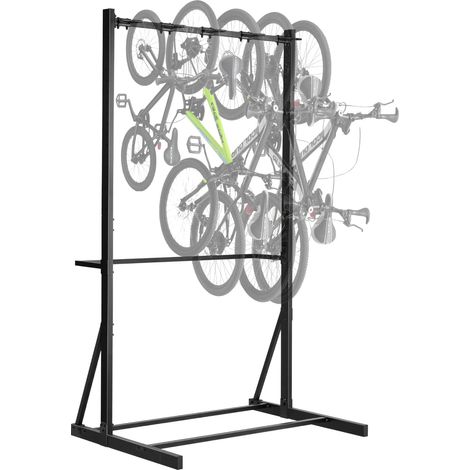 VEVOR Portabici Verticale in Acciaio al Carbonio, Capacita di Carico 136 kg per Massimo di 5 Biciclette, Portabici Indipendente, per Casa, Garage, Supporto per Biciclette per Interni Esterni