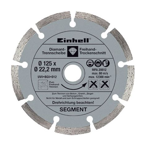 DISCO X SCANALATORE MURO THMA 1300 EINHELL  A SETTORE MM 125 F.MM 22,2