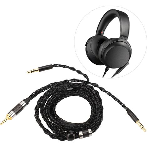 Câble de remplacement pour écouteurs 8 cœurs, connecteur 2,5mm équilibré vers double 3,5mm, argenté (1/5)