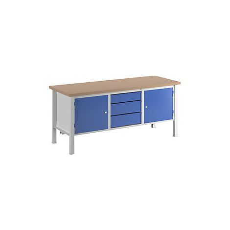 kaiserkraft Banco da lavoro larghezza 2000 mm 3 cassetti 1 (1/3)