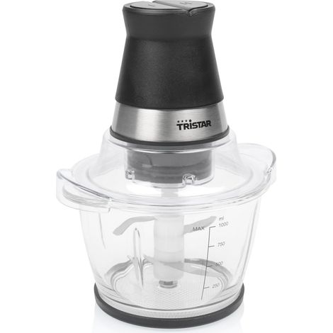 Hachoir avec Bol en Verre 1 L, 4 Lames en Acier Inoxydable, Moteur 400 W, Design Compact, Pièces Compatibles Lave-Vaisselle, Pieds Antidérapants, BL-4024 (1/5)