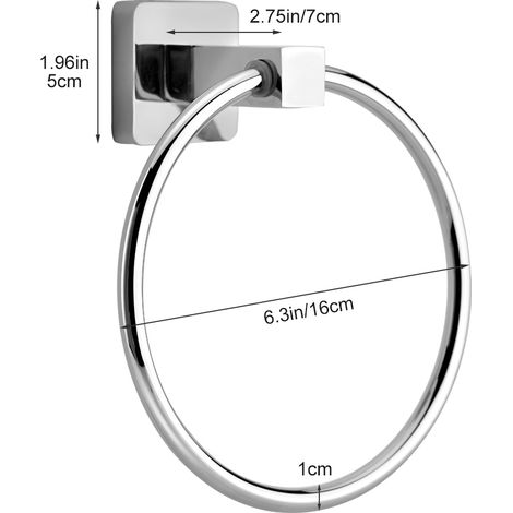 Porte-serviettes mural en acier inoxydable, accessoire de salle de bain (1/5)