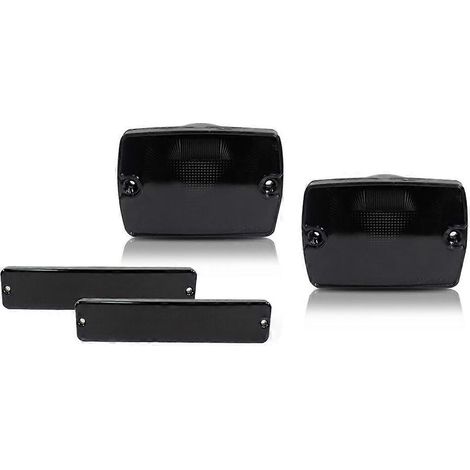 Ensemble de 4 clignotants de pare-chocs et feux de position latéraux d'aile pour Jeep Wrangler YJ 1987-1995 56001378, 56001424JXLGV (1/5)