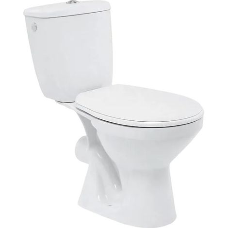 Pack bodenstehendes WC mit waagerechtem Ausgang, 3/6L, mit Sitz.