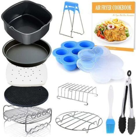 Set 11 accesorii pentru Air Fryer QttvbTna, Compatibil Philips si Cosori, Material certificat FDA, Usor de curatat, Multifunctional (1/5)