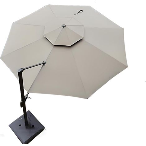 3.0m 3.5m Cantilever Parasol 8 Ribs Round Replacement Canopy Waterproof Polyester Parasol Cover (1/5)