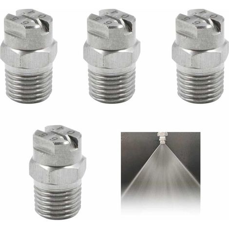 CCYKXA 4Pcs Pressure Washer Spray Tips - Sector Tip Nozzle Replacement Accessory Stainless Steel 1/4'' Thread Connector 65 Degree Opening 1.3mm (1/4)