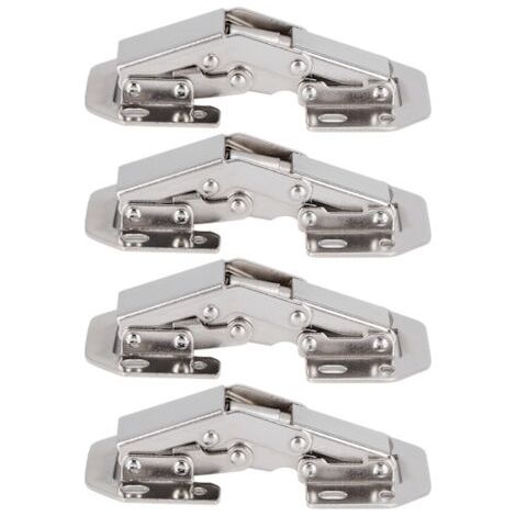 Lot de 4 charnières de porte de placard — Kit de charnières de type « pont », adapté aux placards, armoires et autres meubles. (1/5)